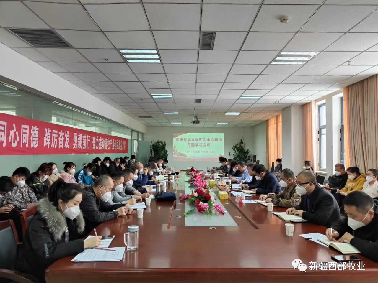 八師國資畜牧產(chǎn)業(yè)鏈黨委召開師市黨委九屆四次全會精神專題學(xué)習(xí)會議